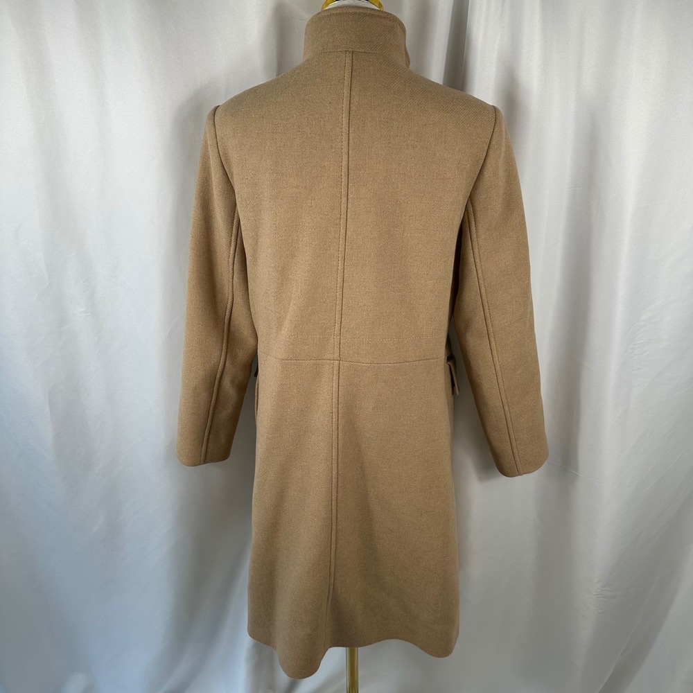 Reiss Macey Wool Blend Coat Women 8 Camel Tan Minimalist Quiet Luxury Old Money - Picture 2 of 8